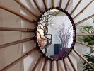 Decorative Mirror ,Bamboo Mirror, Ornament Mirror | Decorative Objects by Magdyss Boutique. Item made of bamboo & glass compatible with boho and contemporary style