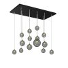 Napa Art Glass Globe Pendants Chandelier with mesh design | Pendants by Galilee Lighting. Item composed of metal and glass in modern style