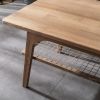 White Oak Coffee Table with Storage, Two Layer Lounge Table | Tables by Halohope Design. Item made of oak wood compatible with minimalism and modern style