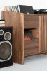 FUSE – record storage: crafted walnut cabinet for turntables | Sideboard in Storage by Mo Woodwork | Stalowa Wola in Stalowa Wola. Item made of walnut compatible with minimalism and mid century modern style