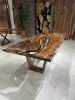 Special Walnut Epoxy Dining Table | Tables by Gül Natural Furniture. Item made of wood compatible with country & farmhouse and modern style