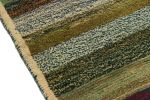 Vintage Gabbeh Tribal rug in Green, Beige-brown and Blue | Area Rug in Rugs by Rug and Kilim