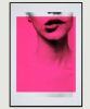 Biting Lip in Neon Pink | Prints by Ronald Hunter. Item composed of paper in minimalism style