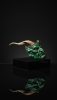 The Emerald Dweller – Hand-Carved Forest Goblin Sculpture | Decorative Objects by Holzkunst Samuel Meisinger. Item composed of wood compatible with art deco style