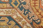 Rug & Kilim’s Dragon Rug in Gold and Blue with Geometric | Area Rug in Rugs by Rug and Kilim