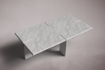 Luna Rectangular Carrara Marble Coffee Table | Tables by HamamDecor LLC. Item made of marble compatible with art deco and modern style