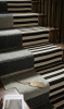 Handwoven Wool Modern Stair Runner Grey/Black/White Rug | Runner Rug in Rugs by Evergreen Carpets. Item composed of wool in boho or minimalism style