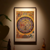 Imperial Yunjin Silk Kalachakra Mandala Thangka | Embroidery in Wall Hangings by Dynasty Artisan. Item made of wood with fabric works with eclectic & maximalism & asian style