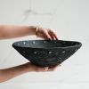 Low Wabi Sabi Centerpiece Bowl in Black and Silver | Decorative Bowl in Decorative Objects by Carolyn Powers Designs. Item made of brass & concrete compatible with minimalism and contemporary style