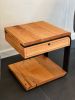 Old Growth Industries | End Table in Tables by Old Growth Industries. Item made of wood with steel works with minimalism & mid century modern style