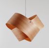 Blume Klein-Wood Veneer Lamp Manually Crafted Designer Art | Pendants by Traum - Wood Lighting. Item made of wood works with minimalism & contemporary style