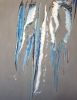 The Wind of Blue - Original Acrylic Painting on Wood | Oil And Acrylic Painting in Paintings by Swann Freslon. Item made of birch wood compatible with minimalism and mid century modern style