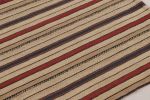 Vintage Persian Kilim in Crimson Red and Beige-Brown Stripes | Area Rug in Rugs by Rug and Kilim