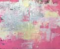 Pretty in Pink | Oil And Acrylic Painting in Paintings by Julianna Poldi. Item composed of canvas & synthetic compatible with minimalism style