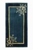Vintage Chinese Deco style rug in Deep Blue, Gold Border | Area Rug in Rugs by Rug and Kilimarea