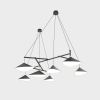 Emily Group of Seven | Chandeliers by MOSS Objects. Item composed of steel in minimalism or mid century modern style