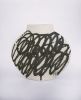 Ceramic Vase ‘Lune [M] - Circles Black’ | Vases & Vessels by INI CERAMIQUE. Item composed of ceramic in minimalism or contemporary style