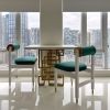 The Rody Dining Side Chair - Luxe Edition | Dining Chair in Chairs by YJ Interiors. Item composed of wood and fabric in mid century modern or eclectic & maximalism style
