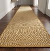 Handwoven Woolen Yellow Runner Rug | Rugs by Evergreen Carpets. Item made of wool works with boho & minimalism style