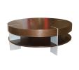 CT-91S Round Coffe Table with Shelf | Coffee Table in Tables by Antoine Proulx Furniture, LLC. Item composed of oak wood and steel