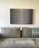 Grid - Navy Blue and Cream | Mixed Media by Fault Lines by Matthias de Vogel
