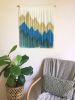 SIERRA GOLD Mountain Landscape Dyed Wall Tapestry | Macrame Wall Hanging in Wall Hangings by Wallflowers Hanging Art. Item made of oak wood with wool works with boho & mid century modern style