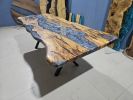 Live Edge River Epoxy Table Top | Dining Table in Tables by LuxuryEpoxyFurniture. Item composed of wood and synthetic