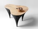 Black Stone & Oak Poise Coffee Table - Still Series | Tables by Donatas Žukauskas. Item made of oak wood with concrete works with minimalism & contemporary style