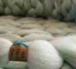 50"×50" Merino wool blanket | Linens & Bedding by Knit Like A Boss. Item composed of fabric