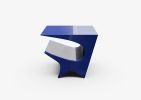 Star Axis Side Table in Blue Aluminum | Tables by Neal Aronowitz. Item made of aluminum compatible with minimalism and mid century modern style