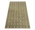 1960s Vintage Distressed Style Rug in Green-Gray, Beige | Area Rug in Rugs by Rug and Kilim