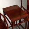 Imperial Ming Style Crimson Flamewood Official Hat Chair Set | Armchair in Chairs by Dynasty Artisan. Item composed of wood in contemporary or eclectic & maximalism style