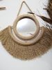 Rope Mirror, Single Round, Boho Mirror, Wall Decoration, | Decorative Objects by Magdyss Home Decor. Item made of wood & cotton compatible with boho and mediterranean style