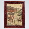 Hand-Painted Gongbi On Silk Spring Morning in the Han Palace | Oil And Acrylic Painting in Paintings by Dynasty Artisan. Item made of wood & fabric compatible with contemporary and eclectic & maximalism style
