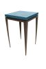 Blue Ceruse Side Table | Tables by Michael Daniel Metal Design. Item made of wood & steel