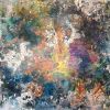 Walking In Peace | Oil And Acrylic Painting in Paintings by Kim Shockley Karelson Art. Item composed of birch wood compatible with boho and contemporary style