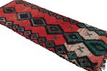 Vintage Mid-Century Moroccan Geometric Diamond Red Green | Area Rug in Rugs by Rug and Kilim