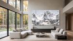Empty Mountain Birdsong: Winter Landscape Art on Silk/Xuan | Oil And Acrylic Painting in Paintings by Dynasty Artisan. Item made of wood with fabric works with contemporary & eclectic & maximalism style