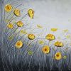 Yellow Golden Poppies Original painting on canvas | Oil And Acrylic Painting in Paintings by DaggArt. Item made of canvas & synthetic compatible with minimalism style