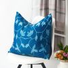 Folio Indigo Silk Pillow | Pillows by Studio Variously. Item made of fabric