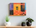 Indigo Wall | Mixed Media in Paintings by Rich Godfrey. Item composed of wood and canvas in minimalism or mid century modern style