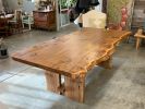 Elm Book Match Dining Table | Tables by Black Rose WoodCraft. Item composed of wood