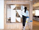 Logo weaving for Insidesource | Wall Sculpture in Wall Hangings by ANTLRE - Hannah Sitzer | InsideSource in San Francisco. Item made of fabric with fiber
