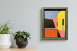Sunset Motor Court | Oil And Acrylic Painting in Paintings by Rich Godfrey. Item made of canvas works with mid century modern & contemporary style