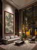 Hand-Painted Silk River Mountain Landscape Scroll Wall Art | Oil And Acrylic Painting in Paintings by Dynasty Artisan. Item composed of wood and fabric in contemporary or eclectic & maximalism style
