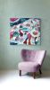 Under the pink moon | Oil And Acrylic Painting in Paintings by Cristina Dalla Valentina. Item composed of canvas in contemporary style