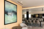 "The Vibe, Indigo Teal" Fine Art Print at AC Marriott Hotel, in San Juan, Puerto Rico | Prints by Julia Di Sano | AC Hotel by Marriott San Juan Condado in San Juan. Item composed of paper