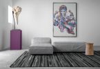 GANESH | Oil And Acrylic Painting in Paintings by Virginie SCHROEDER. Item composed of canvas & synthetic compatible with art deco style