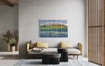 KATAHDIN Mountain Art, Hand dyed Textile Wall Hanging | Tapestry in Wall Hangings by Wallflowers Hanging Art. Item composed of wool & fiber compatible with boho and contemporary style