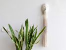 Minimal Face Tassel - beige | Macrame Wall Hanging in Wall Hangings by Kat | Home Studio. Item composed of fabric and ceramic in boho or contemporary style
